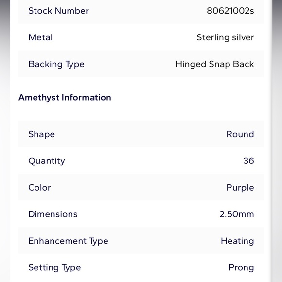 Blue Nile Amethyst Hoop Earrings 2.5mm - Picture 4 of 4